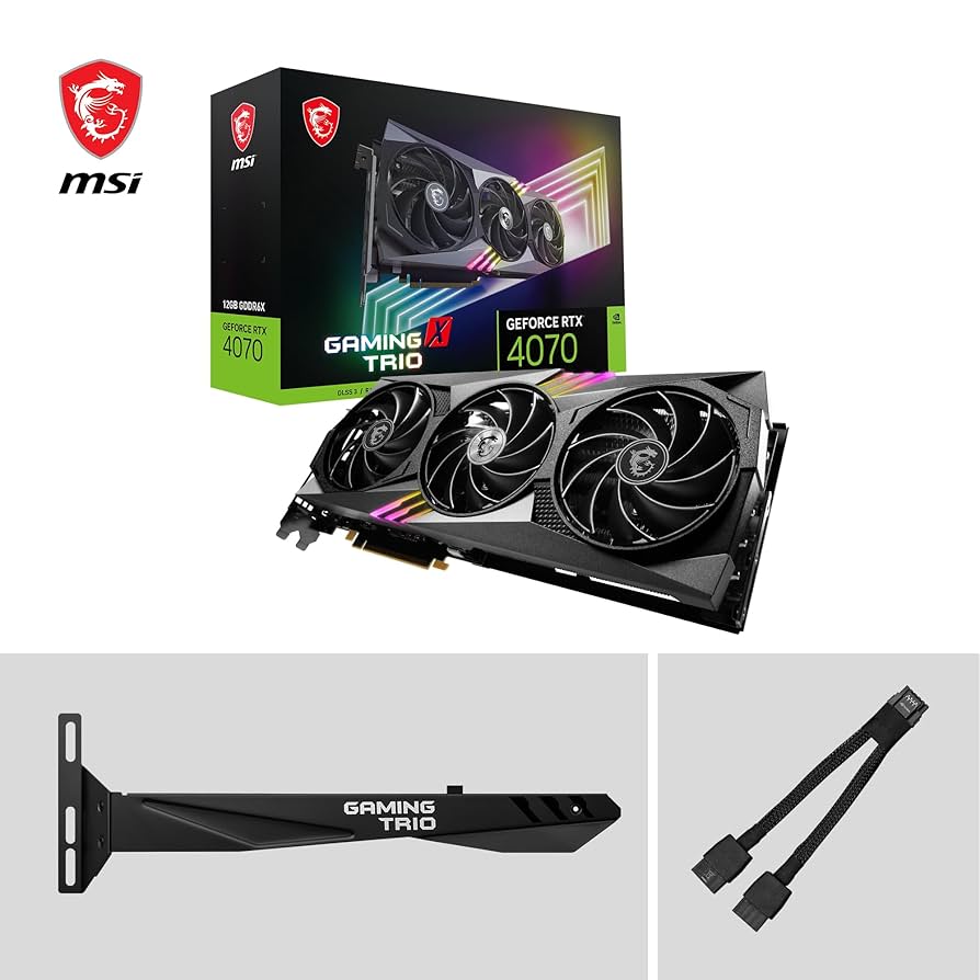 MSI GeForce RTX 4070 Gaming X Trio 12G Graphics Card - RTX